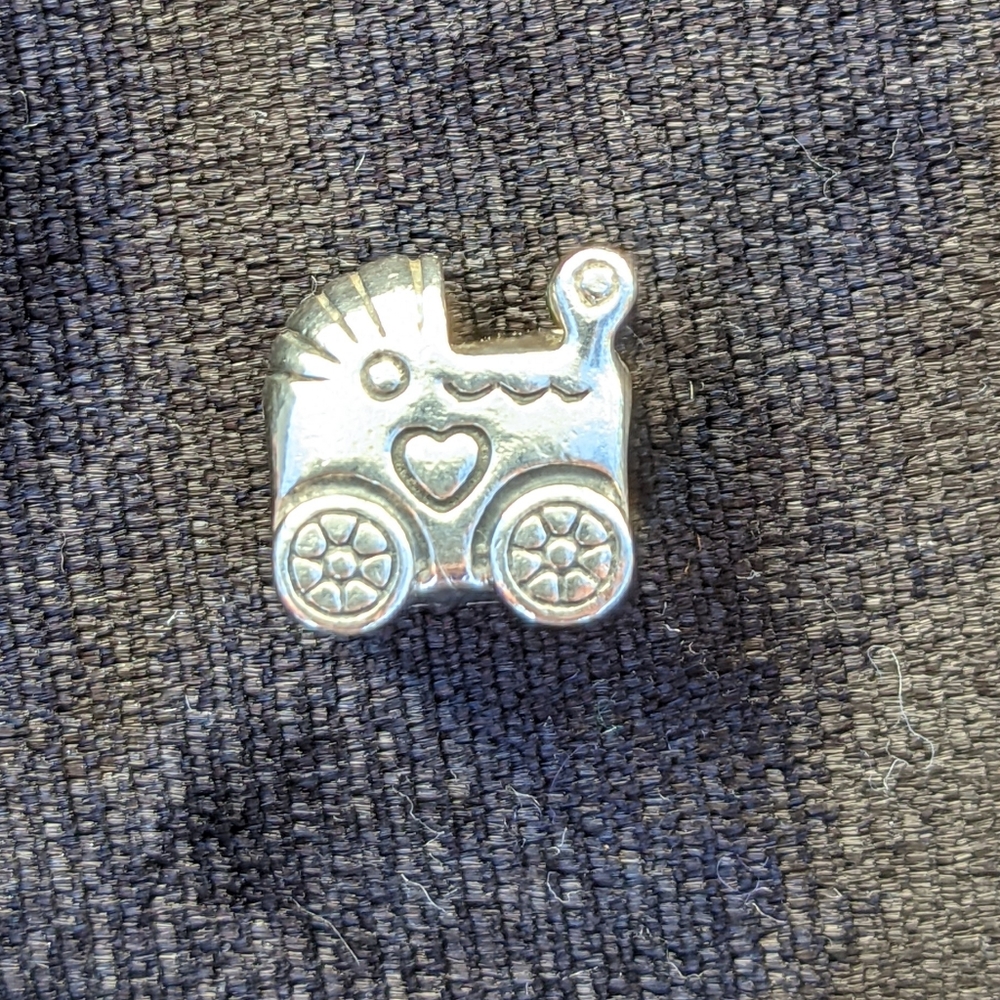 Pandora Retired Baby Carriage Charm